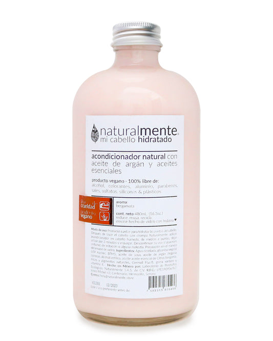 NATURALMENTE - Acondicionador Aroma Bergamota con Aceite de Argán y Vitamina E