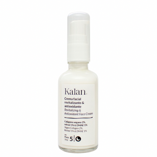 KALAN Crema Facial Revitalizante & Antioxidante de Noche (Colágeno Vegano 2% + Retinol 1% & DMAE 1%) 50 mL.
