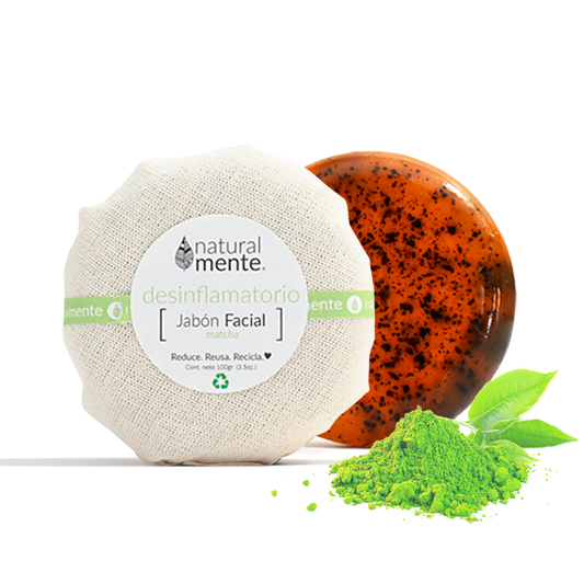 NATURALMENTE Jabón Facial Desinflamatorio Matcha 85 gr.