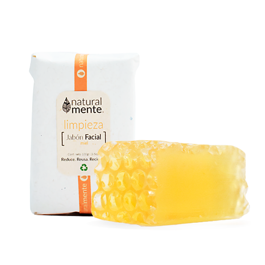 NATURALMENTE Jabón Facial Limpiador Vegetariano Miel 85 gr.