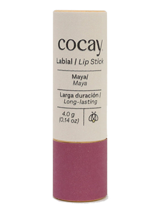 COCAY Labial Vegano Natural - Color Fucsia - Envase Ecológico de Cartón 4 gr.