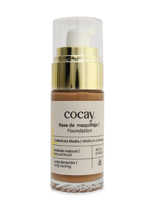 COCAY Maquillaje Vegano Natural - Tono 4 (Oscuro) 40 mL.
