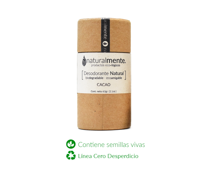 NATURALMENTE Desodorante Natural en Barra (Aroma Neutro) Envase Ecológico de Cartón 68 gr.