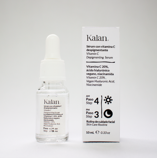 KALAN Vitamina C - Sérum Despigmentante (Vitamina C 20% + Niacinamida + Ácido Hialurónico Vegano) 10 mL.