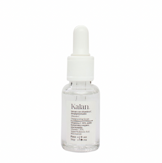 KALAN Vitamina C - Sérum Despigmentante (Vitamina C 20% + Niacinamida + Ácido Hialurónico Vegano) 10 mL.