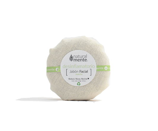 NATURALMENTE Jabón Facial Desinflamatorio Matcha 85 gr.