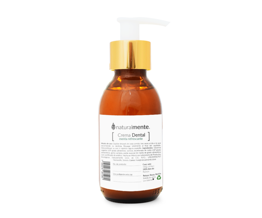 NATURALMENTE Crema Dental Natural Refrescante Sin Fluor (Menta)