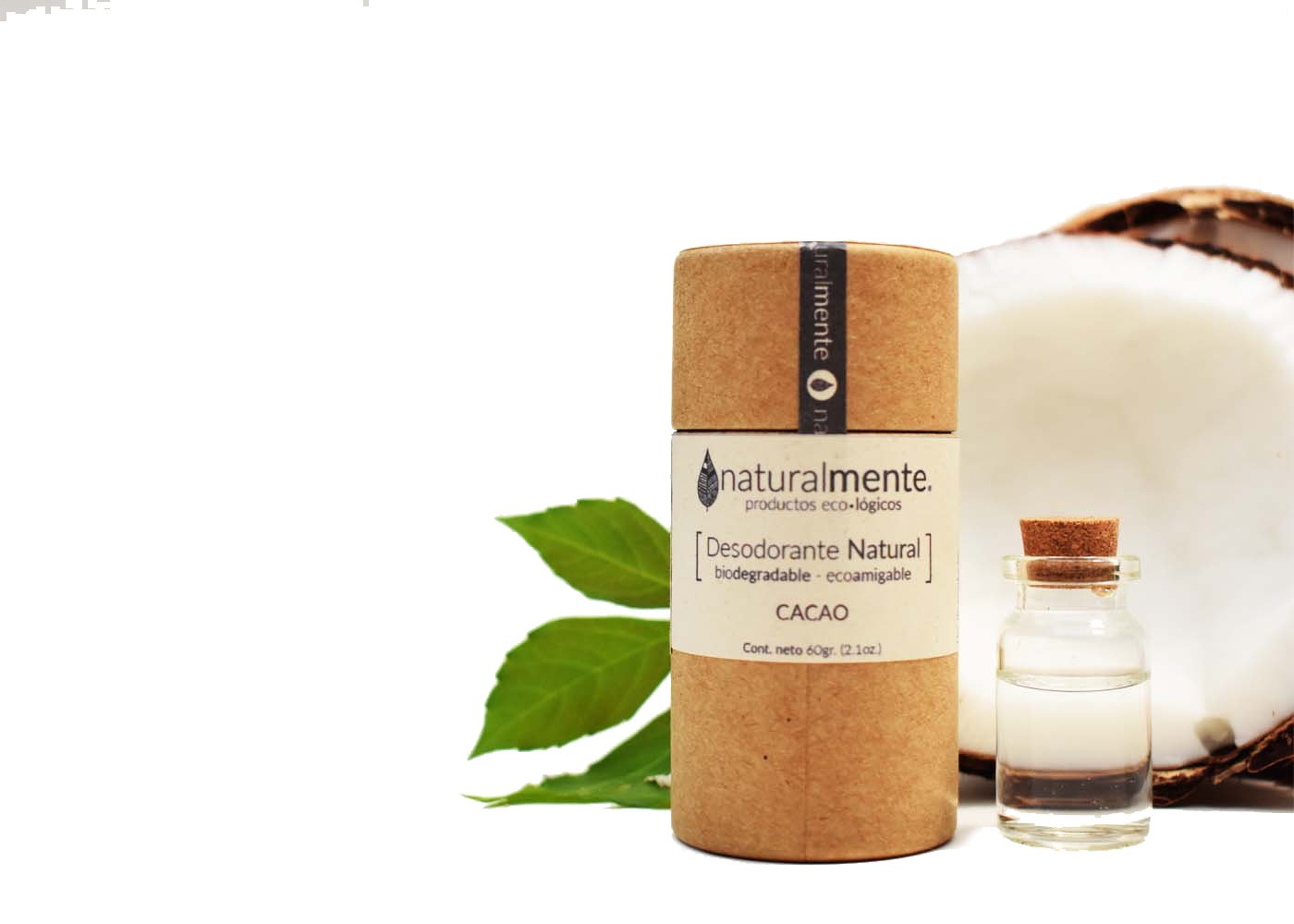 NATURALMENTE Desodorante Natural en Barra (Aroma Neutro) Envase Ecológico de Cartón 68 gr.