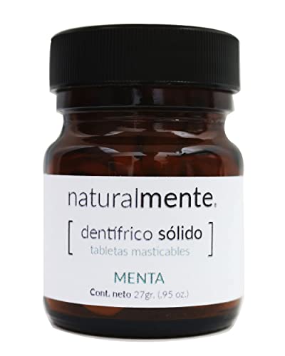NATURALMENTE Pasta Dental Sólida Tabletas Masticables Sabor Menta 27 gr.