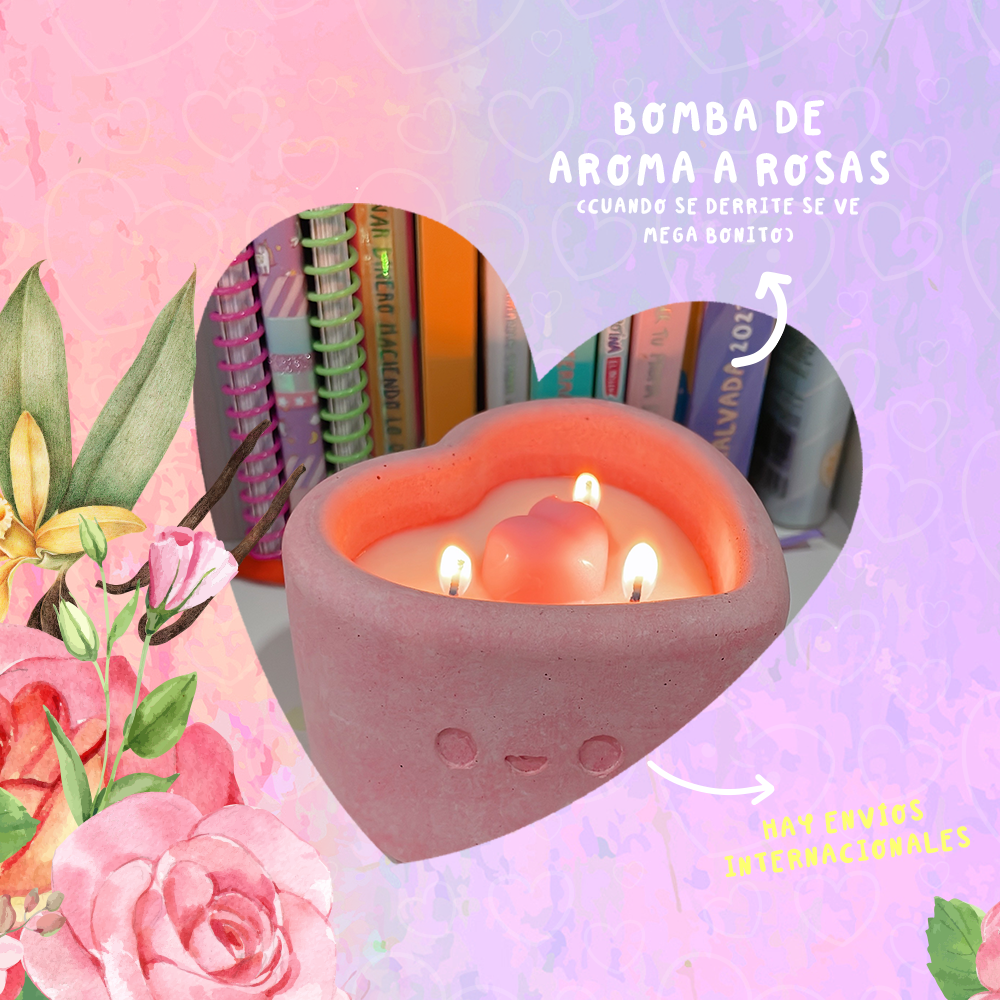 VANIA BACHUR - Vela de Cera de Soya - Aroma Rosas & Vainilla