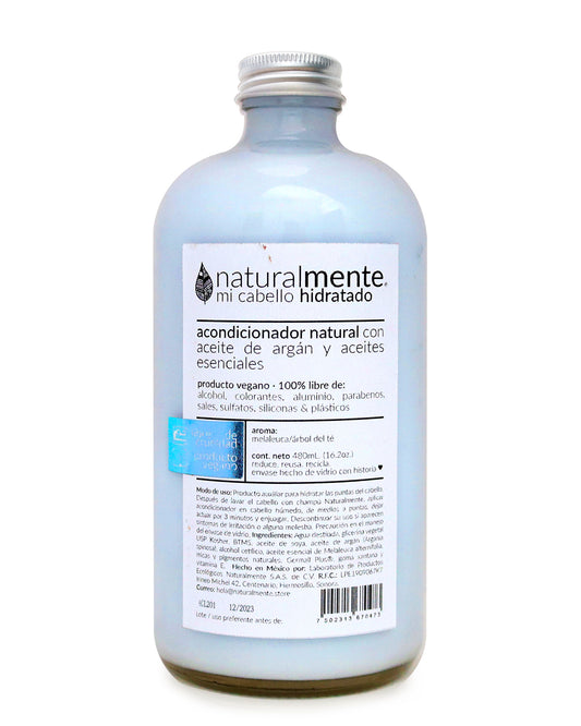 NATURALMENTE - Acondicionador Aroma Melaleuca con Aceite de Argán y Vitamina E
