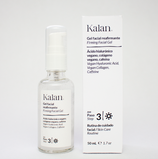 KALAN Gel Facial Reafirmante (Ácido Hialurónico Vegano + Colágeno Vegano + Cafeina + Vitamina C) 50 mL.