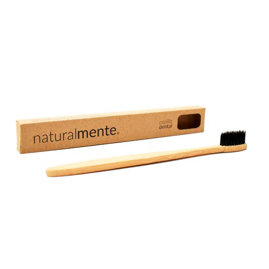 Bamboo And Bristle Toothbrush With Active Charcoal
